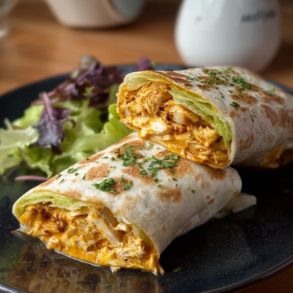 Cheesy Garlic Chicken Wrapss