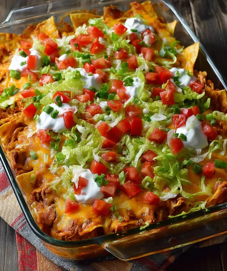 Chicken nacho casserole