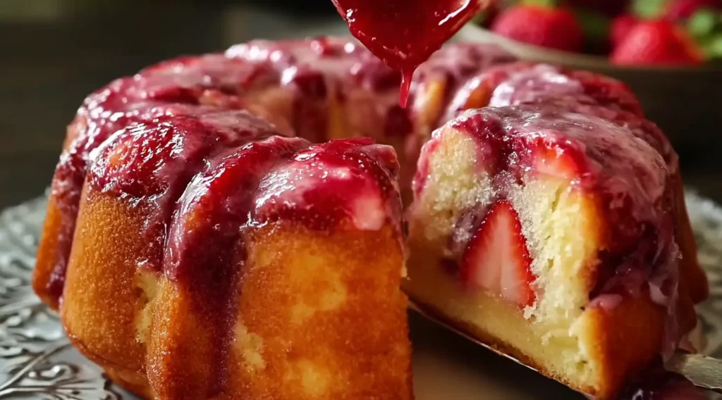 Strawberry Pineapple Pound Cake