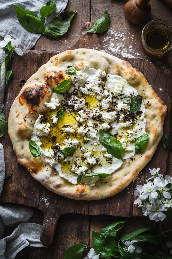 Potato and Burrata Pizza