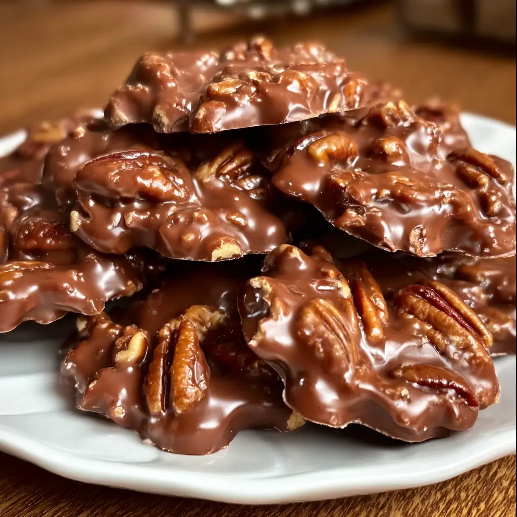 Chocolate Pecan Turtle Clusters
