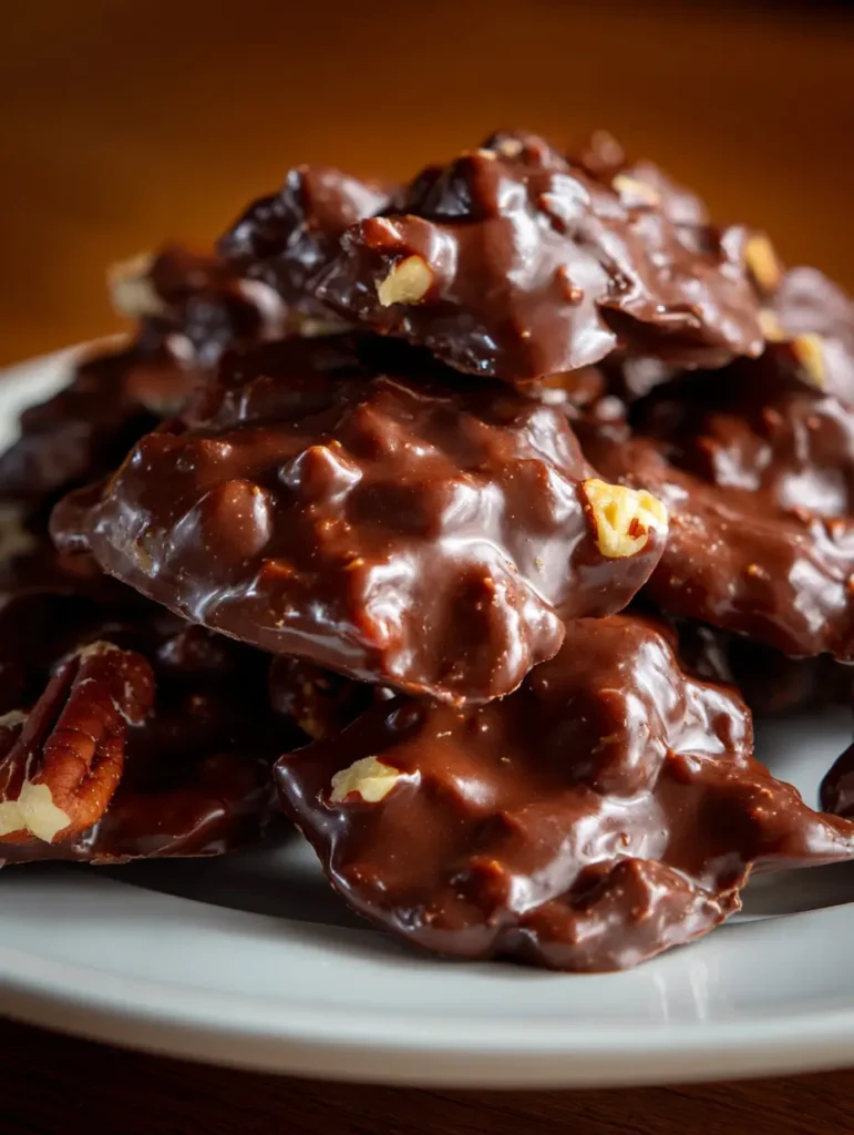 Chocolate Pecan Turtle Clusters