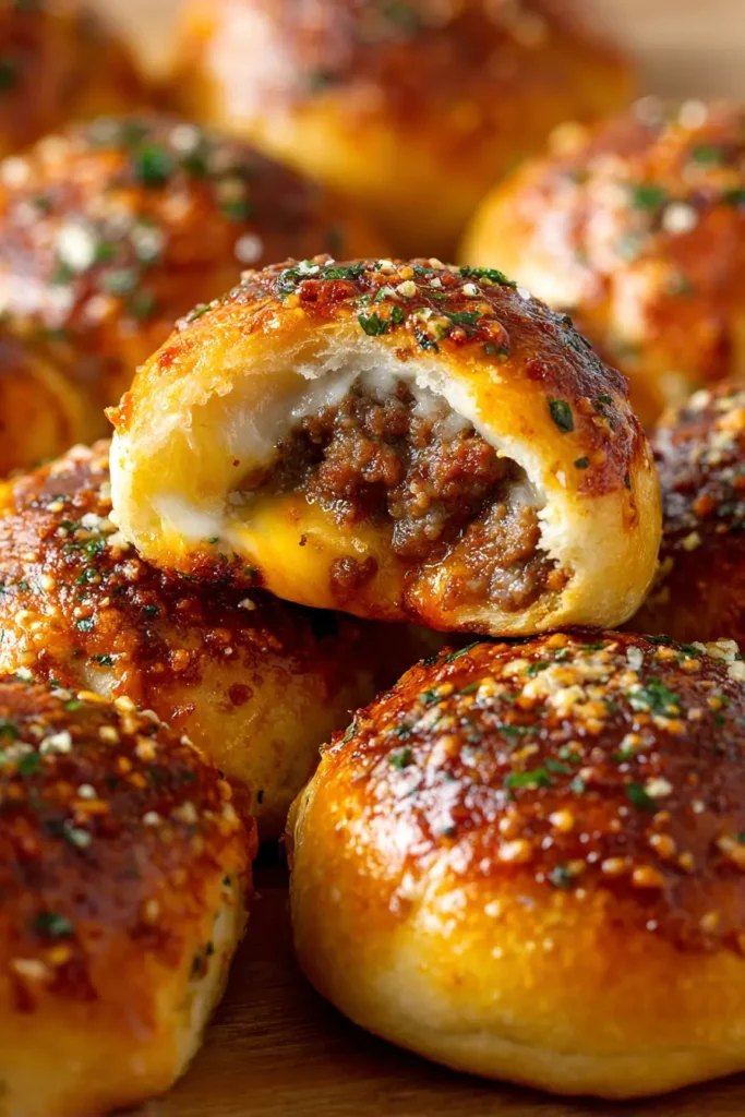 Parmesan Cheeseburger Bombs