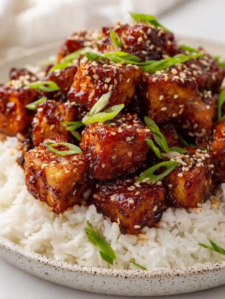 Honey Garlic Sesame Tofu