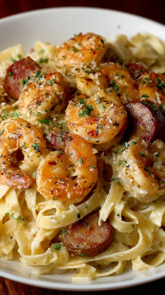 Shrimp and Sausage Cajun Pasta