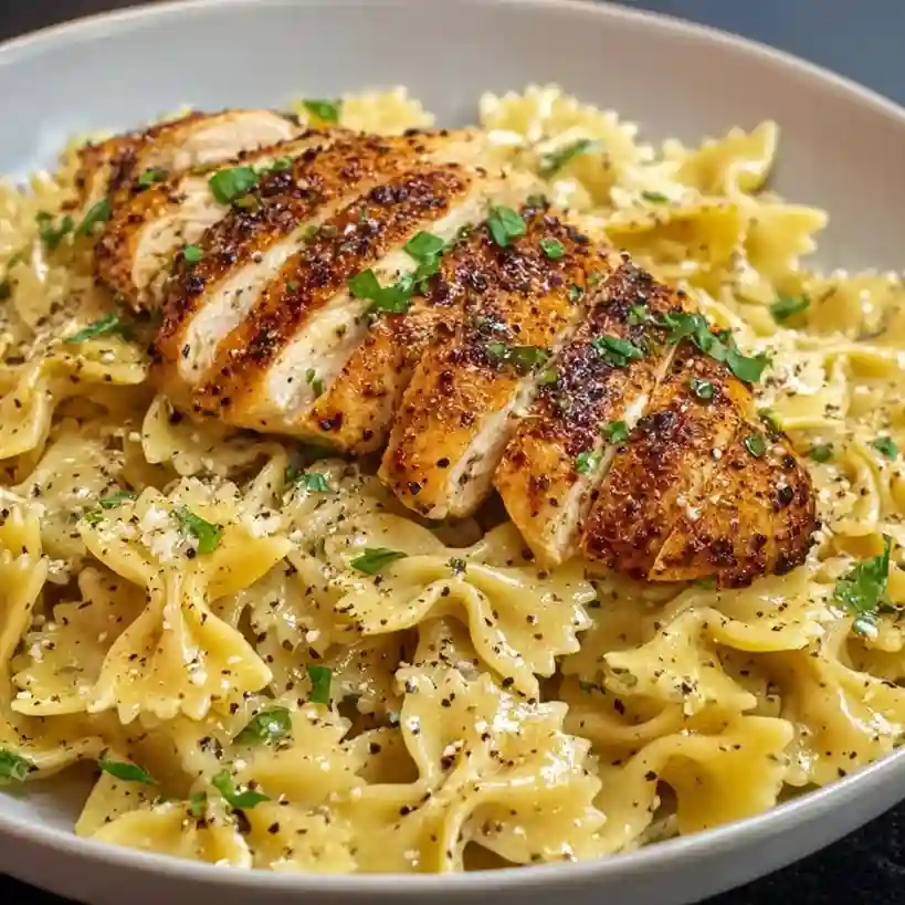 Creamy Garlic Chicken Bowtie Pasta