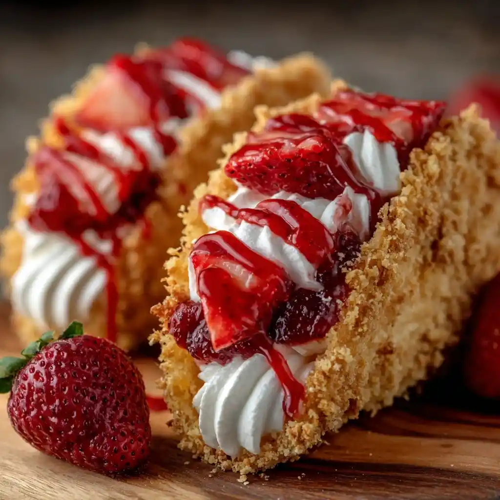 Strawberry Crunch Cheesecake Tacos
