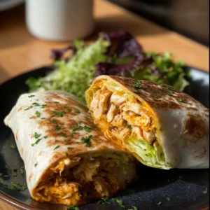 Cheesy Garlic Chicken Wraps - Easy Lunch Recipe