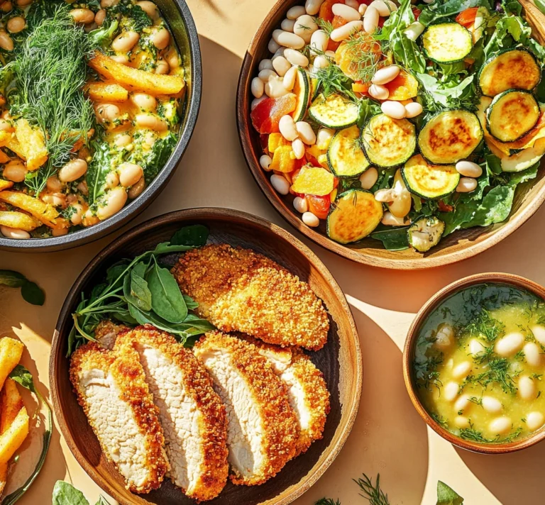 Parmesan Chicken & Green Bean Salad
