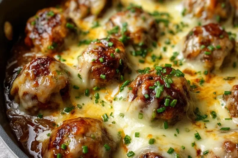 The Most Amazing French Onion Meatballs