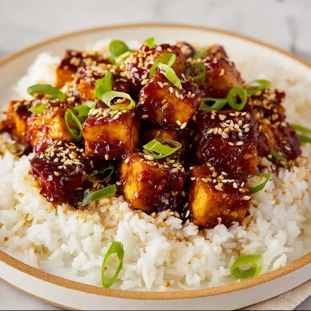 Honey Garlic Sesame Tofu