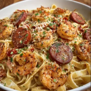 Shrimp and Sausage Cajun Pasta Recipe