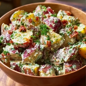 Smashed Potato Salad with Crispy Beef Recipe