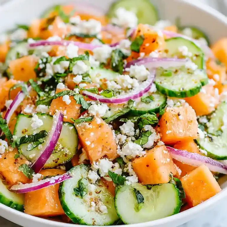 CANTALOUPE + CUCUMBER SALAD
