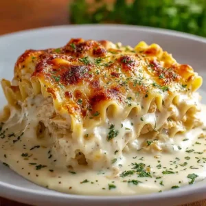 Cheesy Chicken Alfredo Lasagna Rolls