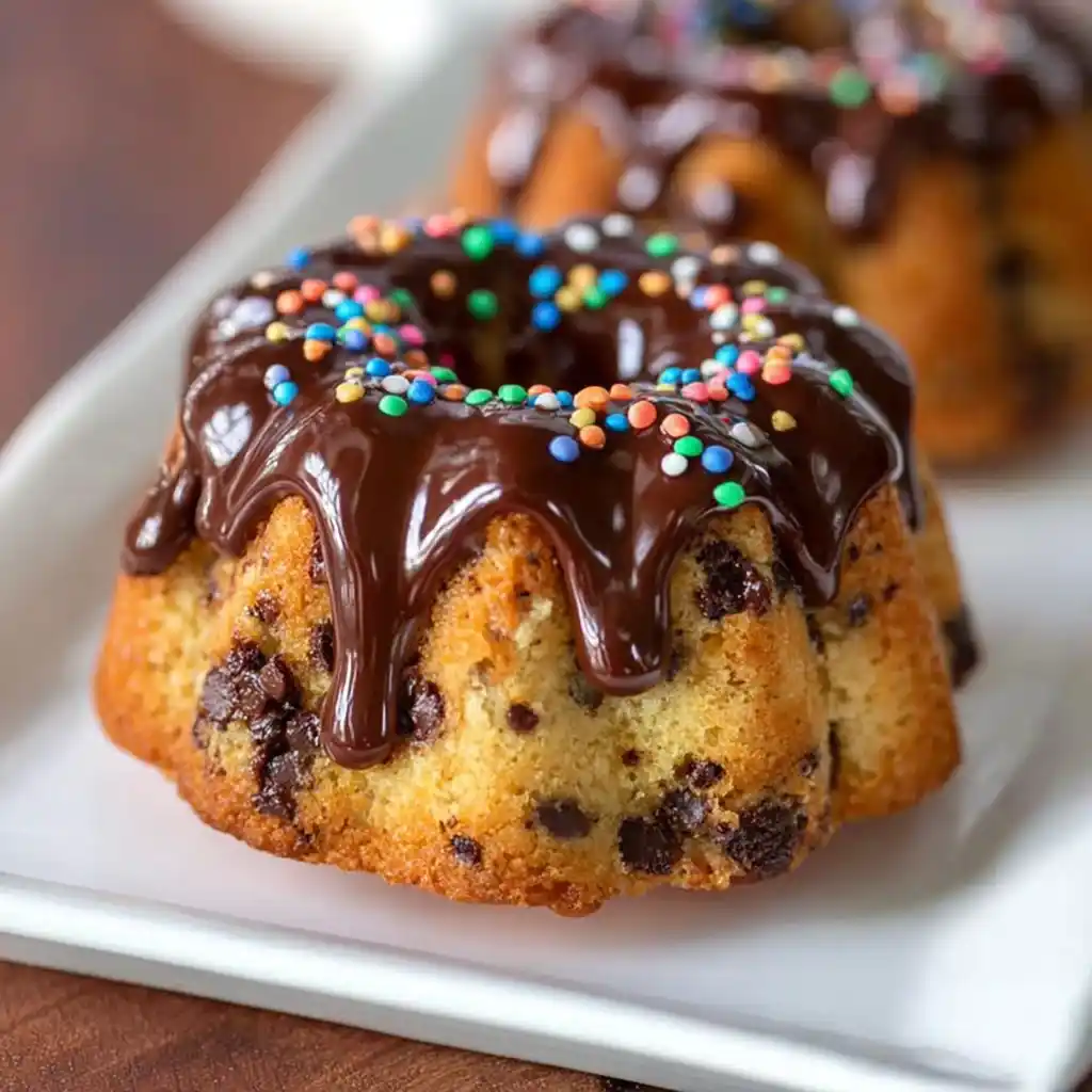 Chocolate Chip Mini Bundt Cakes