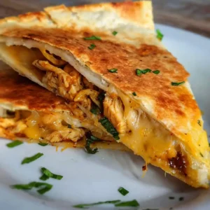 Crispy Chicken Quesadilla with Peppers and Cheese