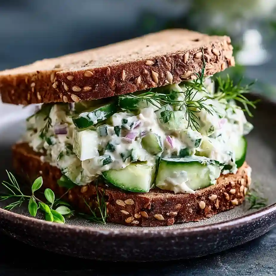 Easy Cucumber Salad Sandwiches