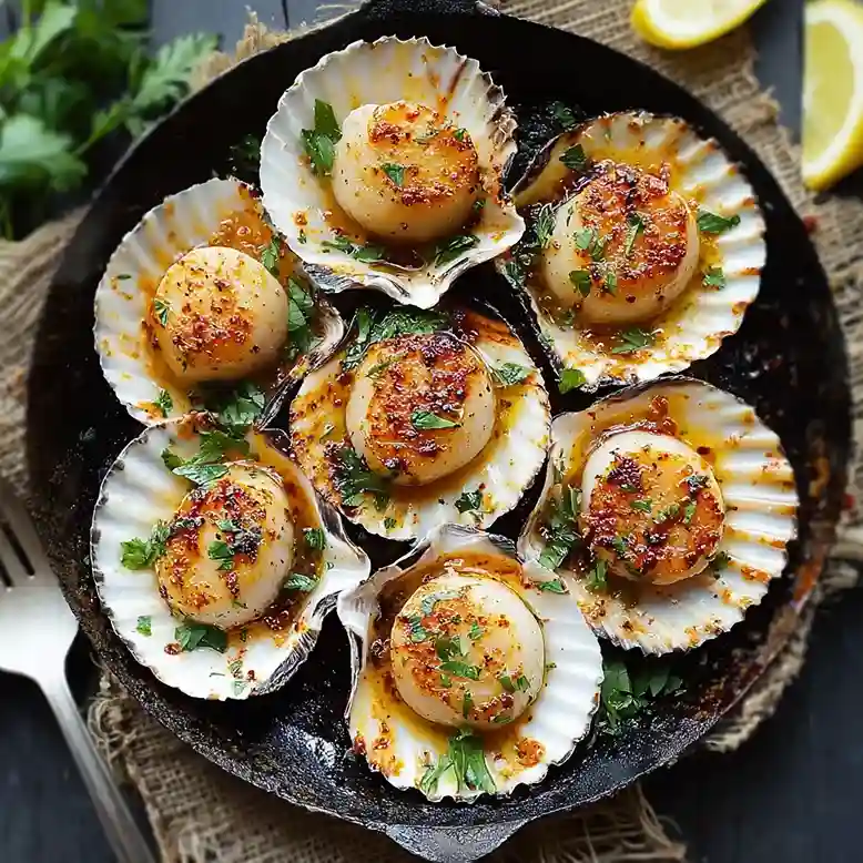 Delicious Baked Sea Scallops