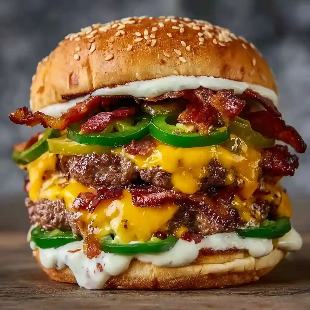Double-Decker Jalapeño Popper Smash Burger