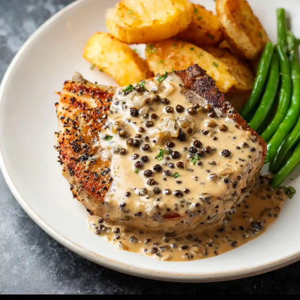 Peppercorn Sauce beef Chops