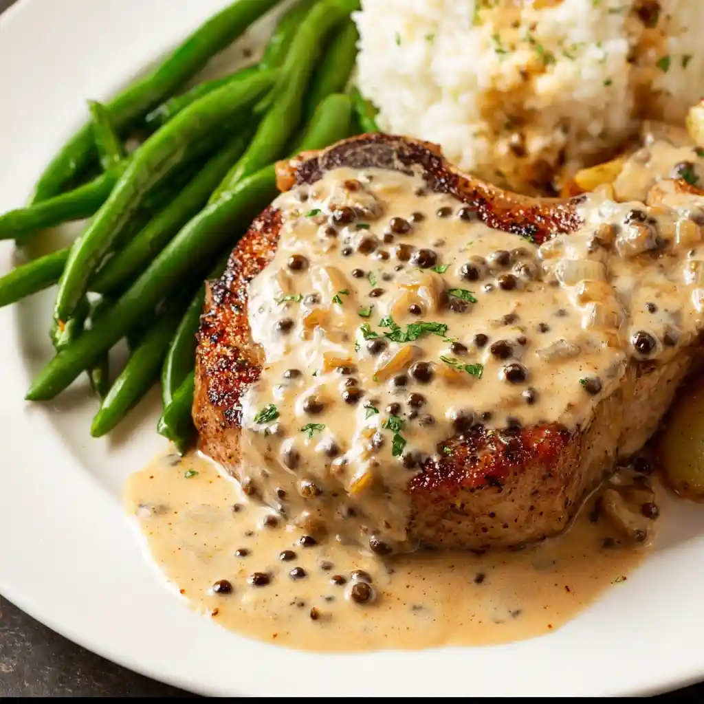 Peppercorn Sauce beef Chops
