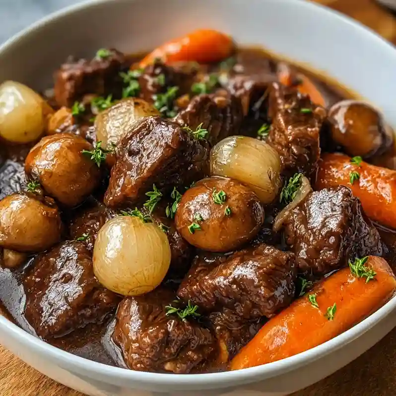 Slow Cooker Beef Bourguignon