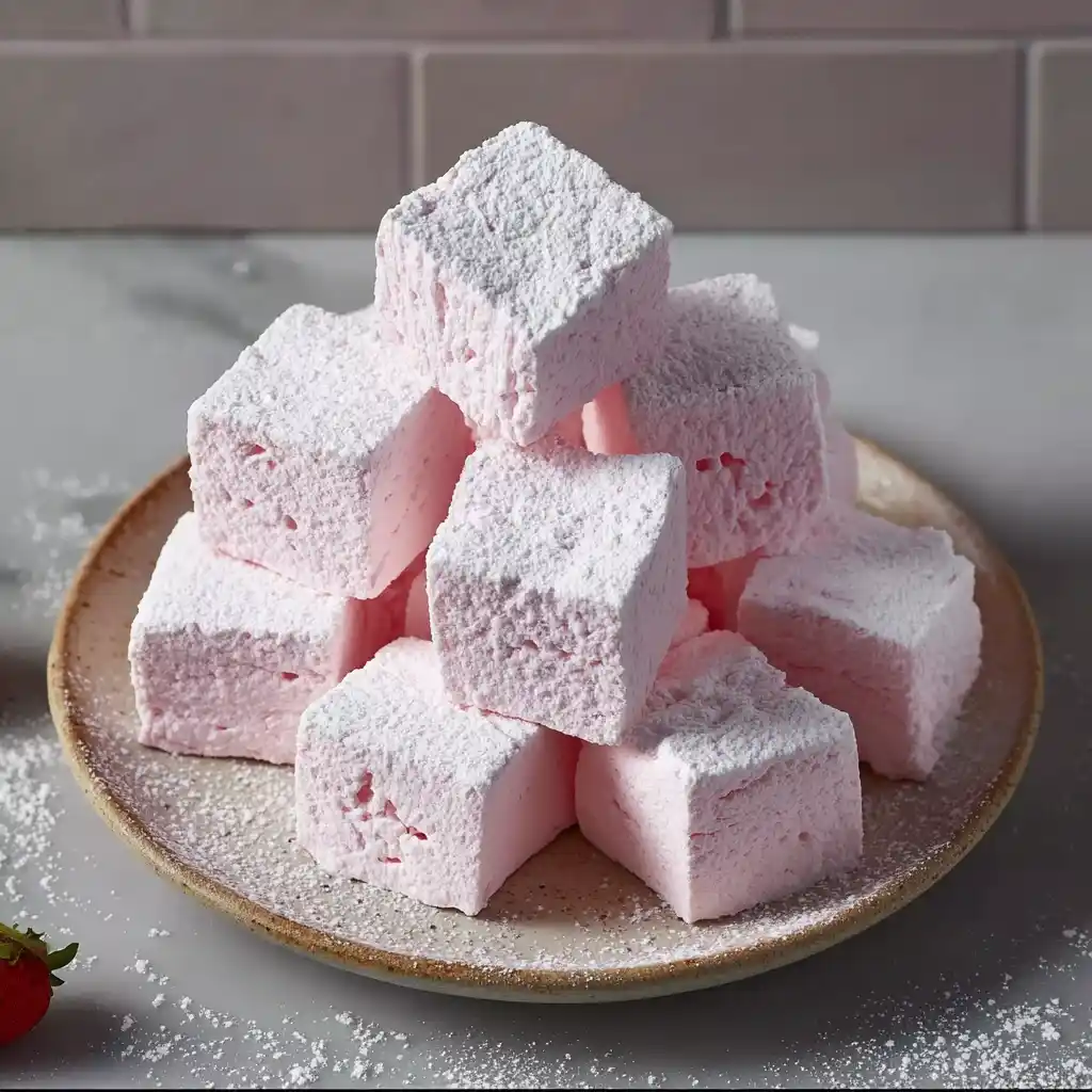 Strawberry Pink Marshmallows 5 Sweet Fluffy Treats