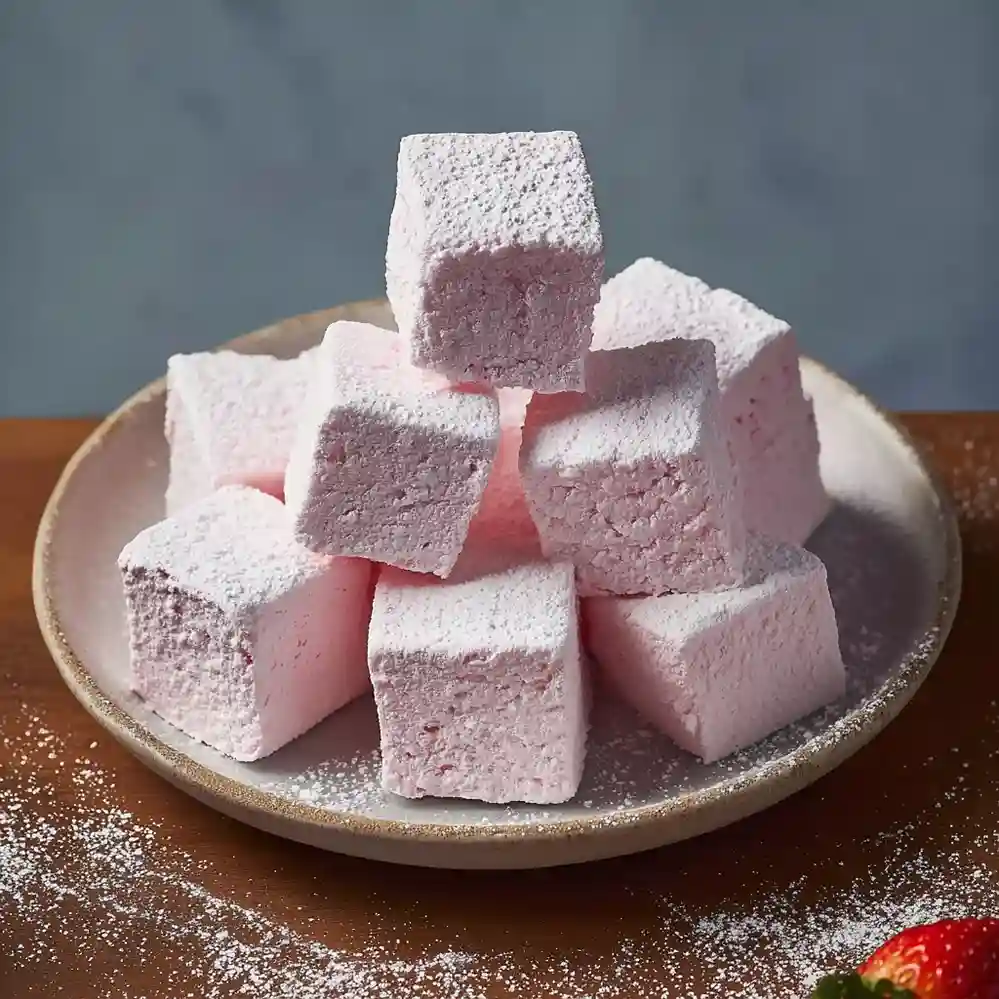 Strawberry Pink Marshmallows 5 Sweet Fluffy Treats