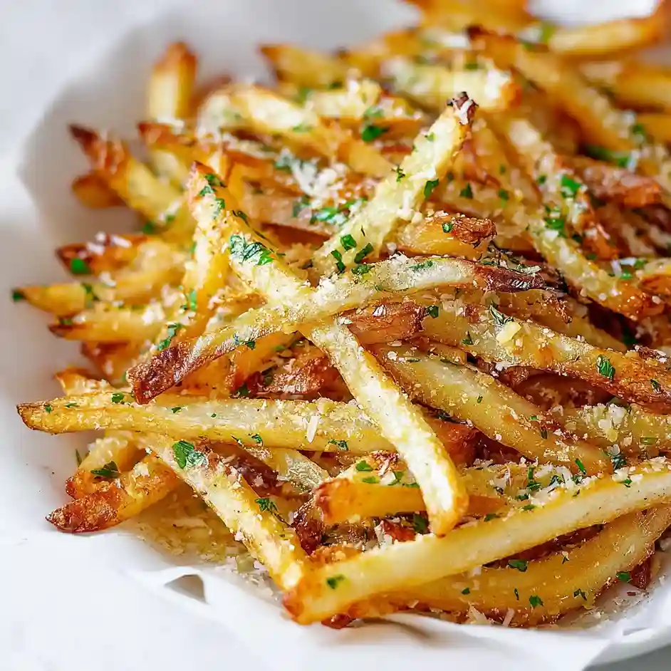 Crispy Baked Parmesan Garlic Fries