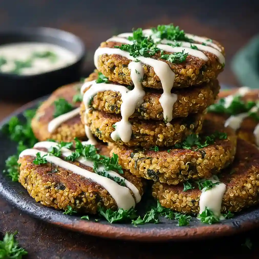 Baked Falafel with Tahini Sauce