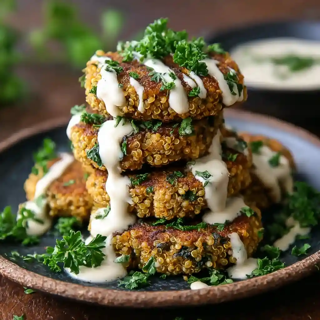 Baked Falafel with Tahini Sauce