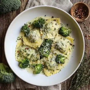 Creamy Date Night Broccoli Alfredo Ravioli for Romantic Evenings