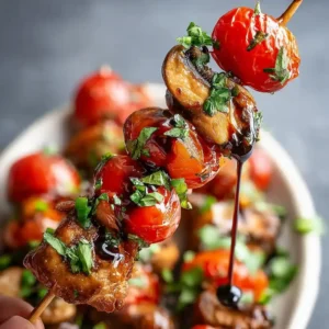 Bruschetta Chicken Skewers Recipe