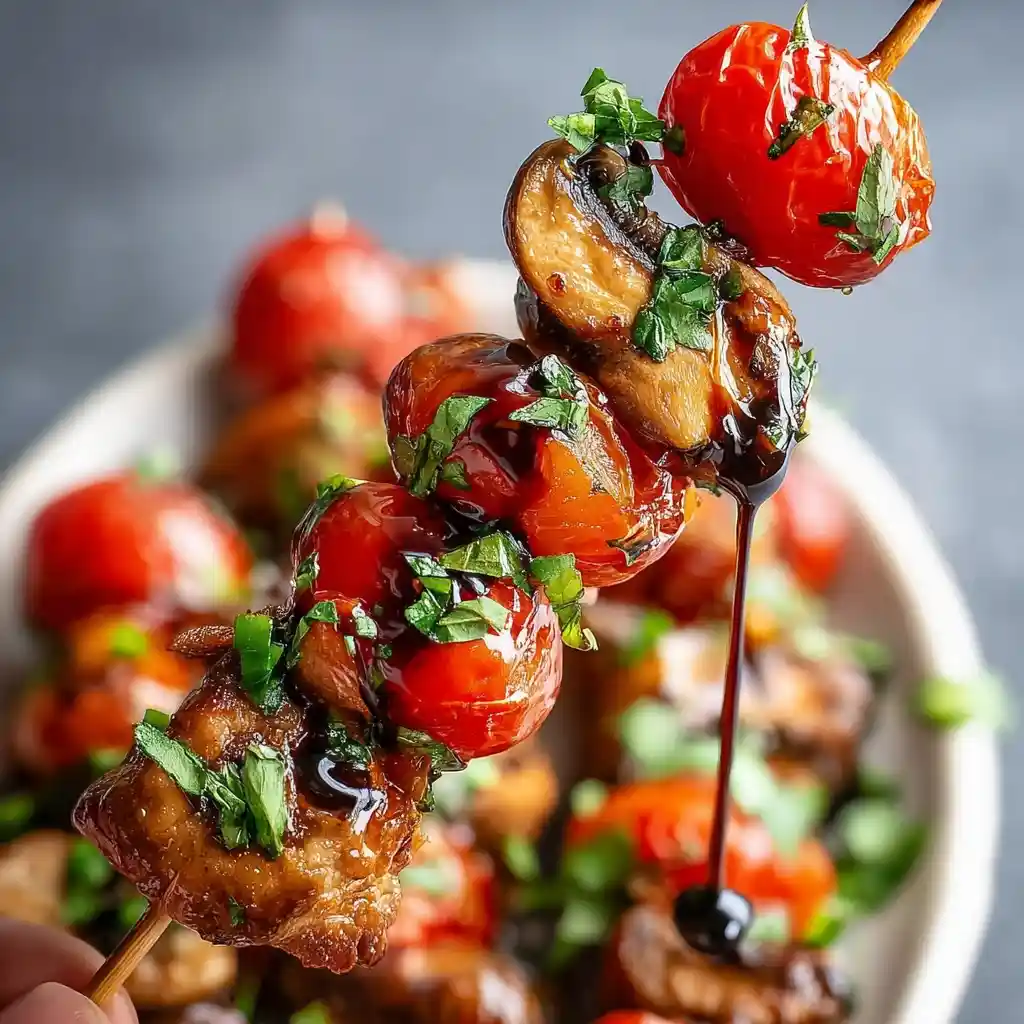 Bruschetta Chicken Skewers Recipe