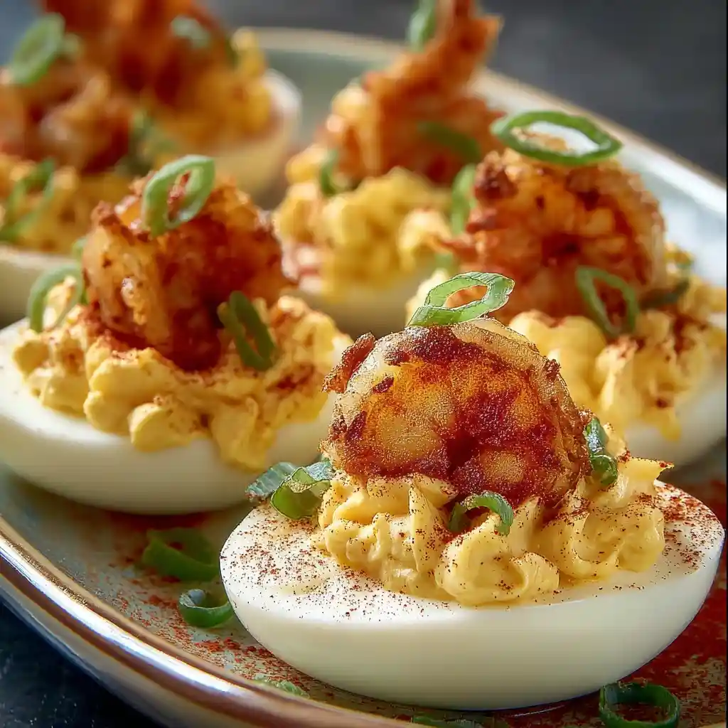 Cajun Firecrackers Shrimp Deviled Eggs