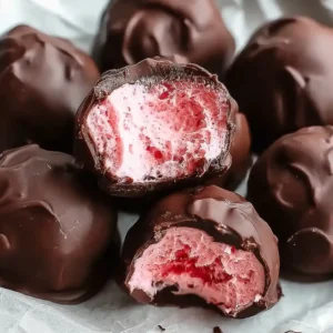 Chocolate Strawberry Frozen Yogurt Bites