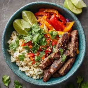 Zesty Cilantro Lime Steak Bowls with Avocado and Black Beans