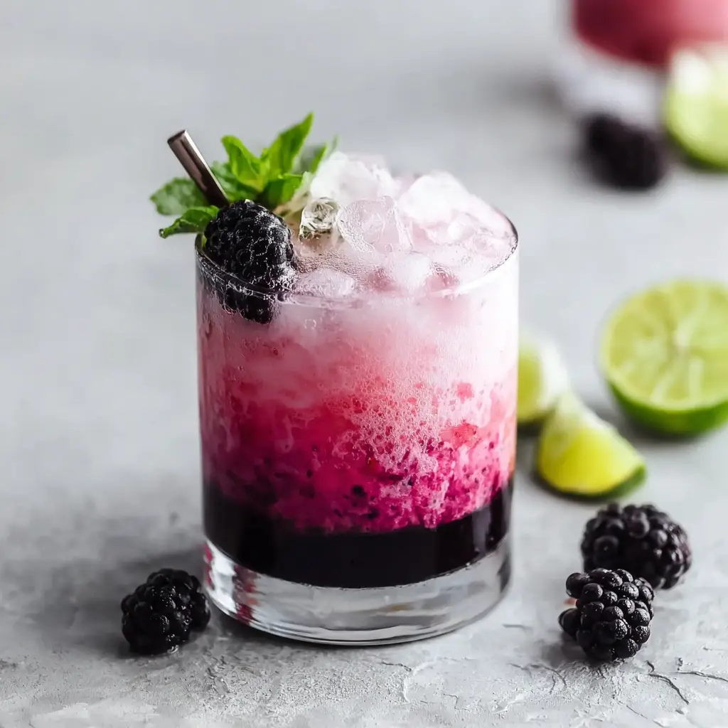 Creamy Blackberry Coconut Mojito
