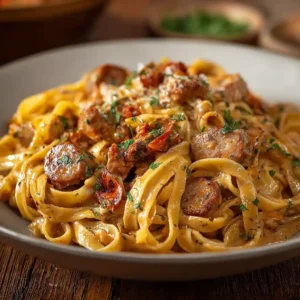 Creamy Cajun Chicken and Sausage Pasta Recipe