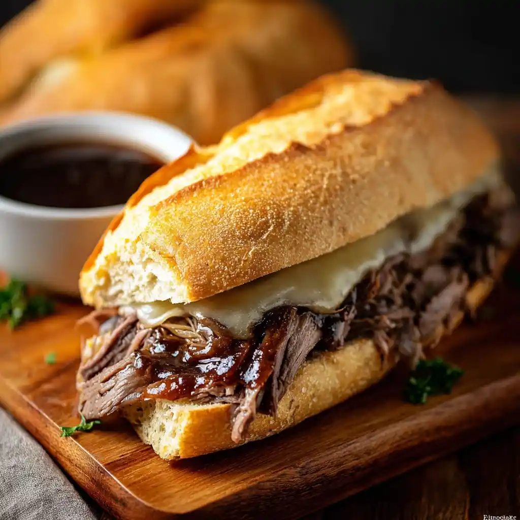 Crockpot French Dip Sandwiches