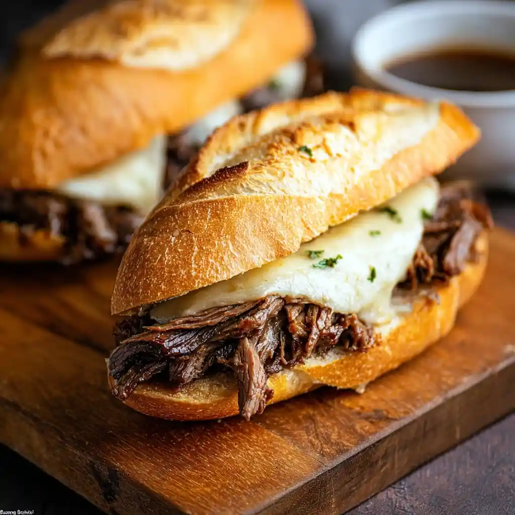 Crockpot French Dip Sandwiches