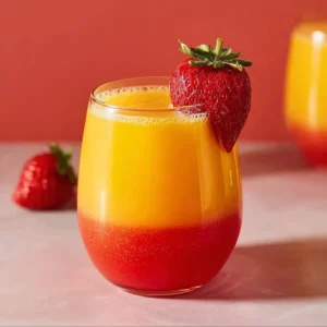 Delightful Strawberry Sunrise Mimosa for Brunch Bliss