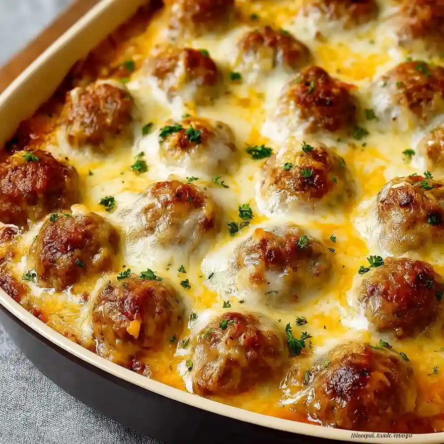Dump and Bake Meatball Casserole