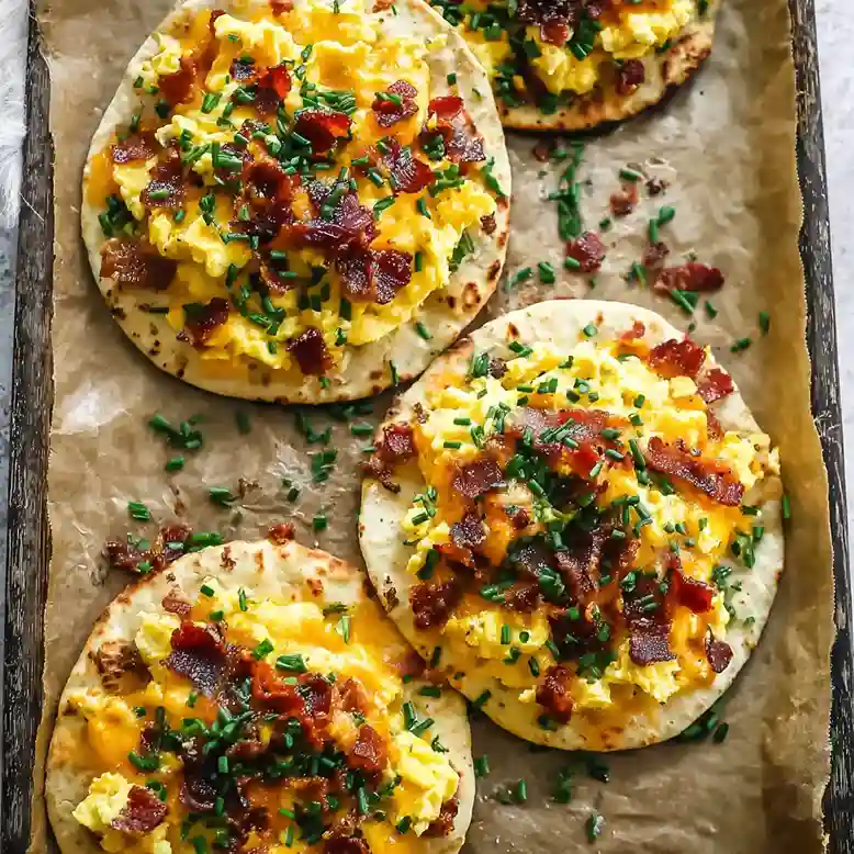 Healthy Breakfast Pizza – With 2 Ingredient Dough