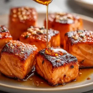 Hot Honey Salmon Bites Recipe