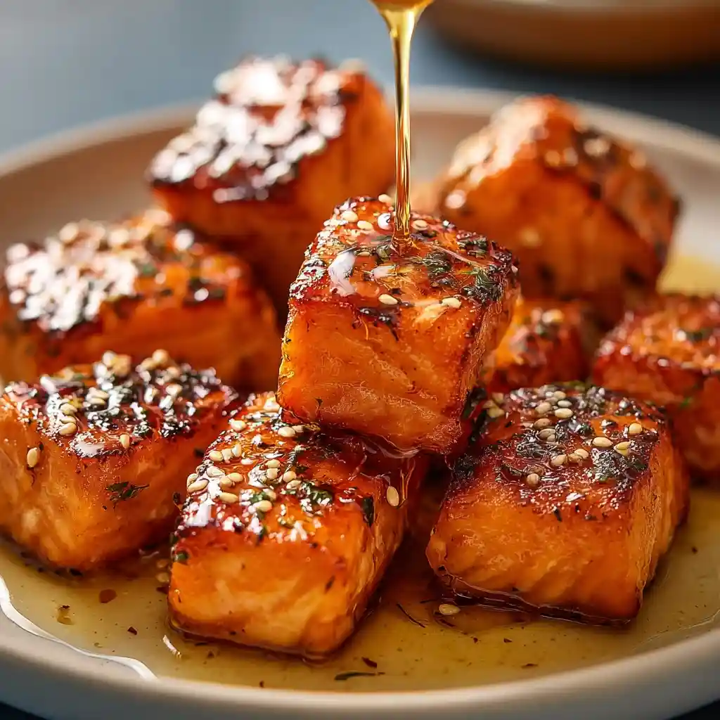 Hot Honey Salmon Bites Recipe