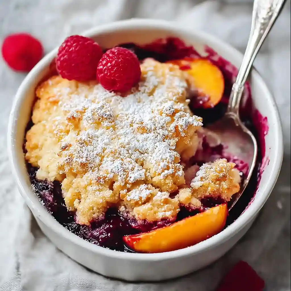 Irresistible Easy Peach and Raspberry Cobbler Recipe