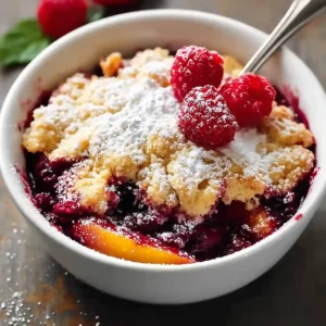 Irresistible Easy Peach and Raspberry Cobbler Recipe