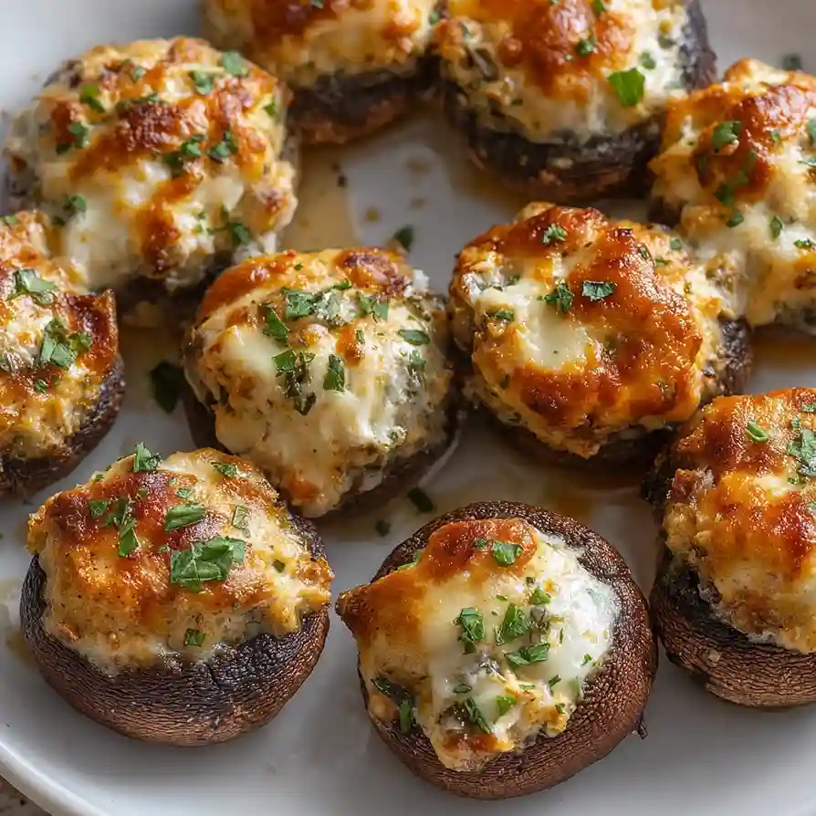 Jalapeno Popper Stuffed Mushrooms